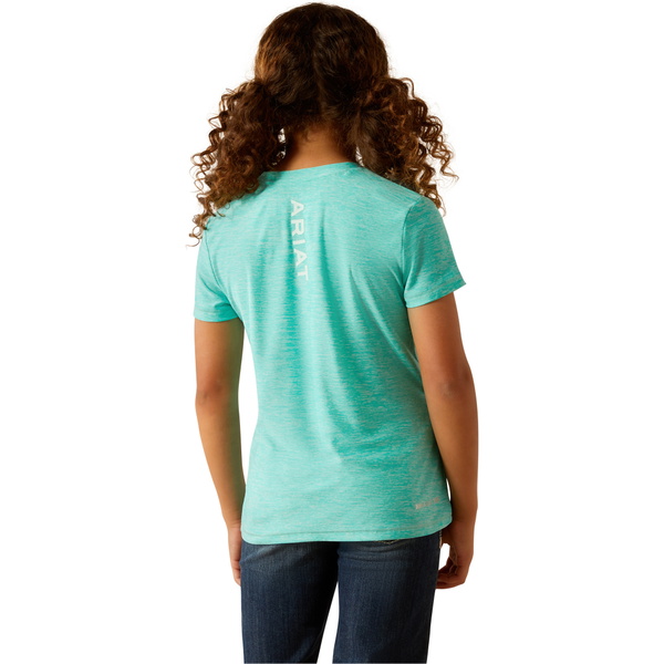 2025 Ariat Junior Laguna T-Shirt Manches Courtes 10054591 - Blue Turquoise